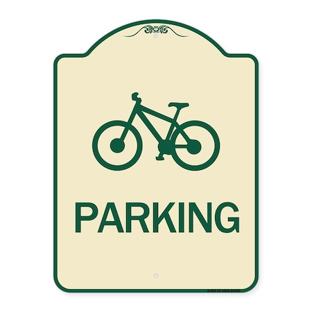 Signmission D4-3 Bicycle Parking Bicycle Parking Heavy-Gauge Aluminum Sign, 24" x 18", TG-1824-24199 A-DES-TG-1824-24199